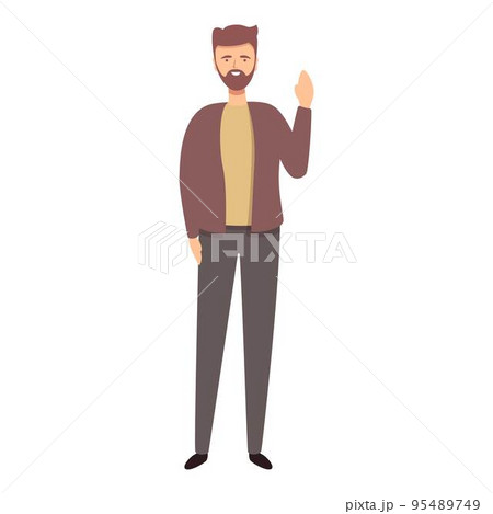 Teacher lesson icon cartoon vector. Classroom character. English campus 95489749