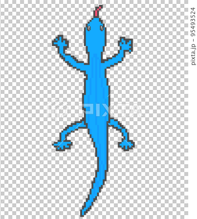 Lizard _ dot picture (blue) 95493524