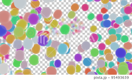CG particles Many colorful balls CG particles Many colorful balls 95493639