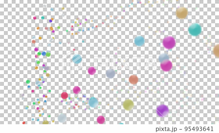 CG particles Many colorful balls 95493641
