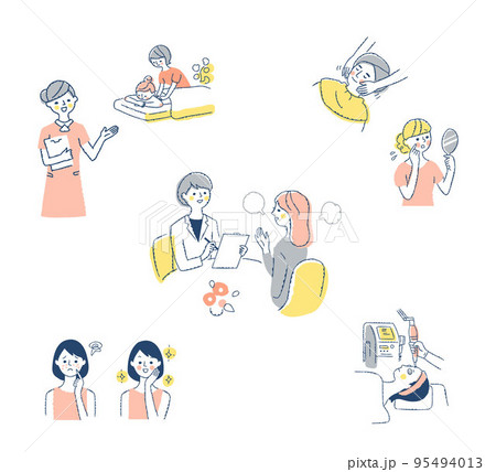 美容のさまざまなシーン セット 美容のさまざまなシーン セット 95494013