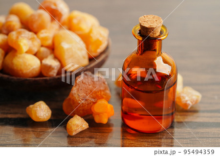 Frankincense or olibanum aromatic resin used in incense and perfumes. 95494359