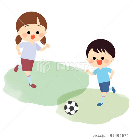 サッカーをしている子供たち 95494674