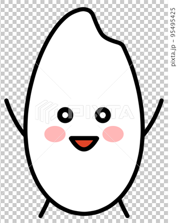 微笑的米粒插圖素材 微笑的米粒插圖素材 95495425