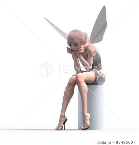 可愛い妖精　perming 3DCGイラスト素材 95495607