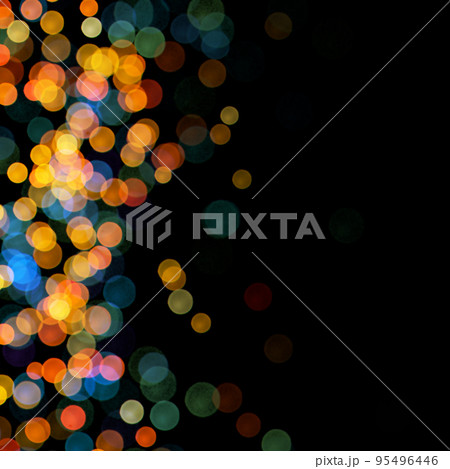 Night city street lights bokeh background 95496446