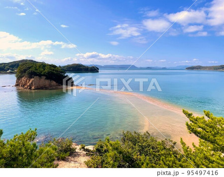 前島（小豆島）エンジェルロード　スマホ撮影 95497416