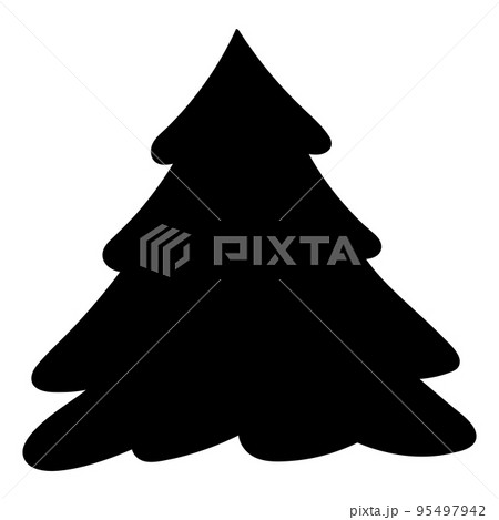 Decorated christmas trees Illustration 95497942