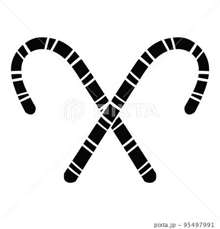 Isolated Christmas Candy Cane Illustration Isolated Christmas Candy Cane Illustration 95497991