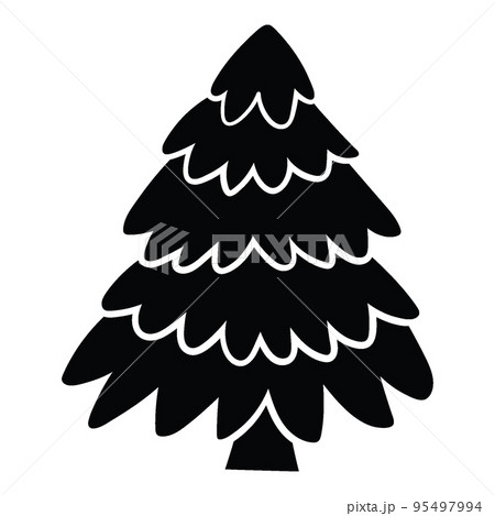 Decorated christmas trees Illustration Decorated christmas trees Illustration 95497994