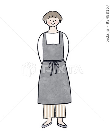 エプロンを付けた女性 エプロンを付けた女性 95498167