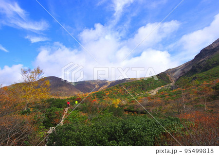 紅葉する那須岳／栃木県那須町　姥ヶ平 95499818