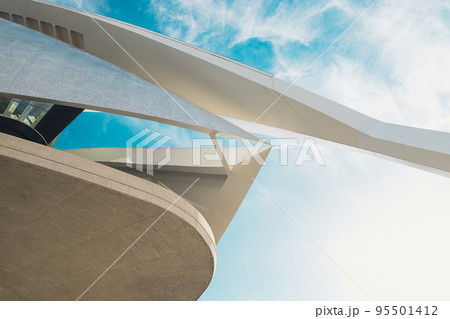 Palace of Arts Reina Sofia under construction in the city of the Arts and Sciences in Valencia, Spain 95501412