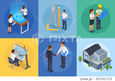Architect Isometric Round Compositions 95501723