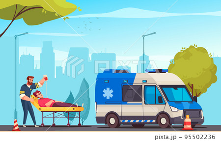 Emergency Cartoon Poster 95502236