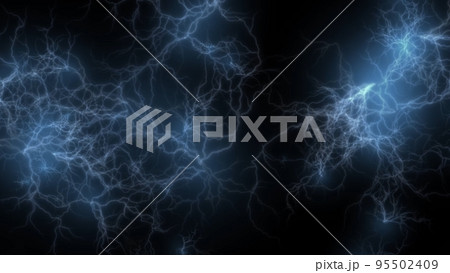 電気が放電しているCGイメージ 白色 電気が放電しているCGイメージ 白色 95502409