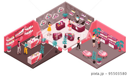 Isometric Cosmetics Store 95503580