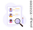Selection of a new employe, recruiter's workplace. 95503999