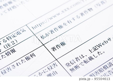 著作権侵害による発信者情報開示請求イメージ 95504613