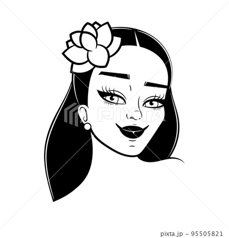 Day of dead girl black and white 95505821