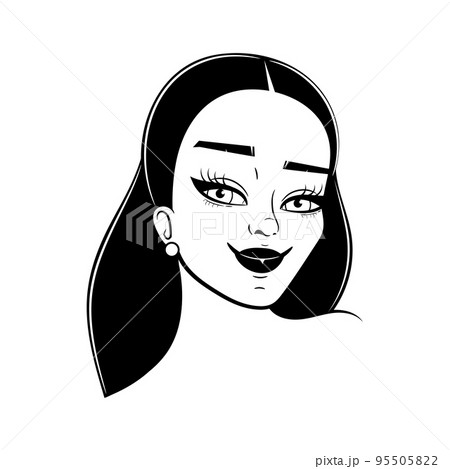 Day of dead girl black and white 95505822