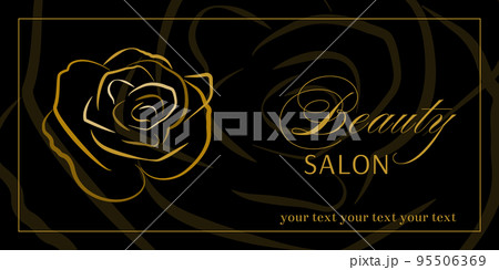 Rose silhouette isolated illustration on black background. Beautiful rose flower vector template design. Design for beauty salon and hairdresser. Rose silhouette isolated illustration on black background. Beautiful rose flower vector template design. Design for beauty salon and hairdresser. 95506369