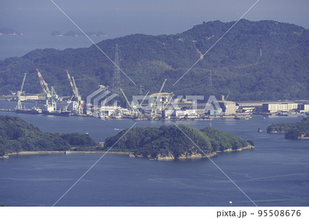 三原 筆影山展望広場からの眺望 因島 三和ドック 広島県三原市 三原 筆影山展望広場からの眺望 因島 三和ドック 広島県三原市 95508676