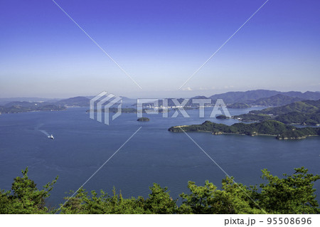 三原 筆影山展望広場からの眺望 小佐木島 佐木島 因島 広島県三原市 三原 筆影山展望広場からの眺望 小佐木島 佐木島 因島 広島県三原市 95508696