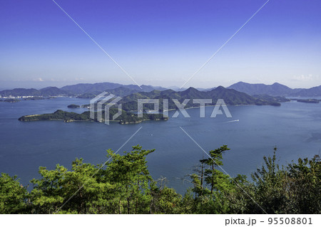 三原 筆影山展望広場からの眺望 小佐木島 佐木島 生口島 広島県三原市 三原 筆影山展望広場からの眺望 小佐木島 佐木島 生口島 広島県三原市 95508801