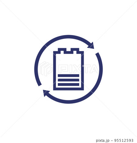 replace battery icon, vector sign 95512593