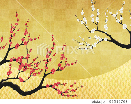 梅 和風背景素材 梅 和風背景素材 95512763