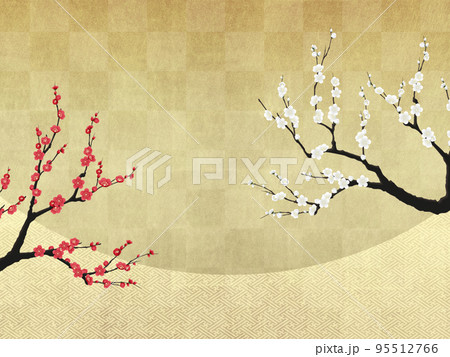梅　和風背景素材 95512766