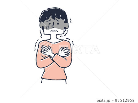 寒気、震えが止まらない女性 95512958