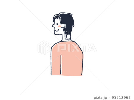 首をホッカイロで温める様子 95512962