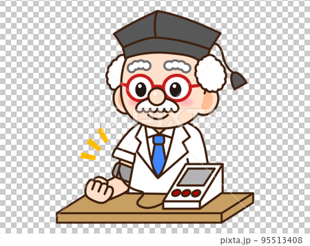 Doctor self-checking blood pressure illustration material 2 Doctor self-checking blood pressure illustration material 2 95513408