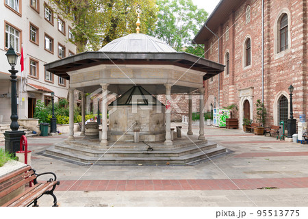 Courtyard of Arap Mosque, formerly a Roman Catholic church, suited in Karakoy Istanbul, Turkey Courtyard of Arap Mosque, formerly a Roman Catholic church, suited in Karakoy Istanbul, Turkey 95513775
