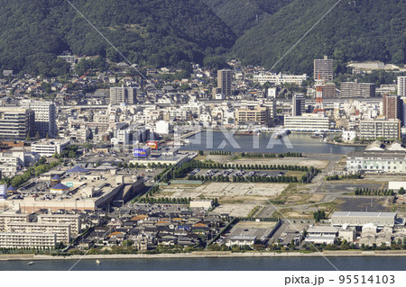 三原の町並み　三原港周辺　広島県三原市 95514103