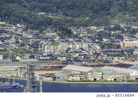 三原の町並み 三菱重工三原製作所 糸崎・古浜工場 広島県三原市 三原の町並み 三菱重工三原製作所 糸崎・古浜工場 広島県三原市 95514694