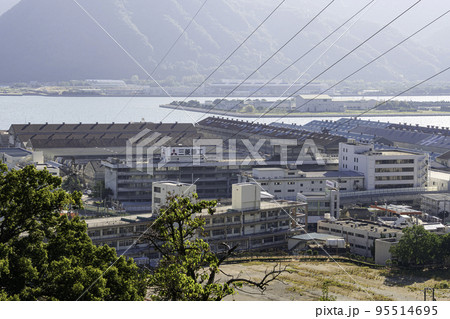 三原の町並み 三菱重工三原製作所 糸崎・古浜工場 広島県三原市 三原の町並み 三菱重工三原製作所 糸崎・古浜工場 広島県三原市 95514695