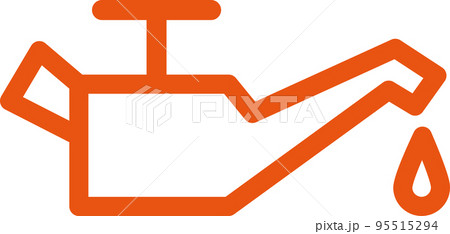 油圧　油圧警告　オイルランプ　アイコン　ピクトグラム　赤色 95515294