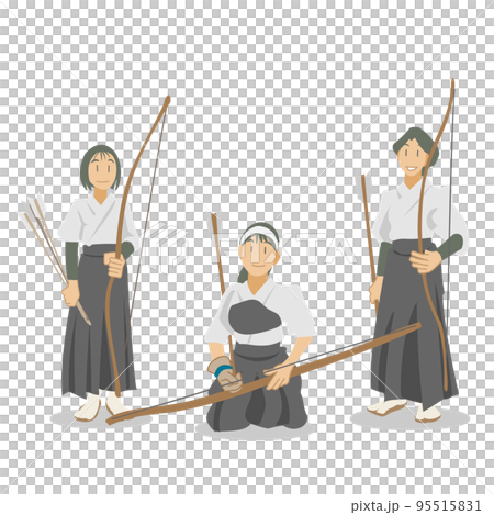 練習射箭的女性 95515831