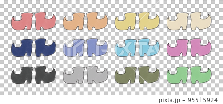 Illustration set of short boots Illustration set of short boots 95515924