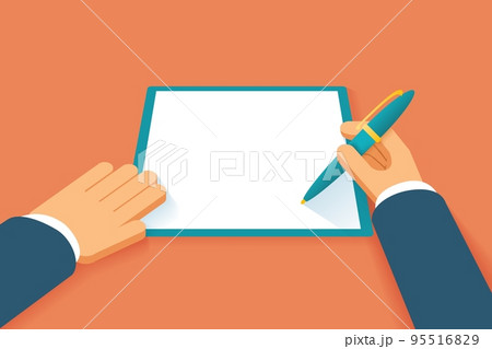 Hands sign contract 95516829