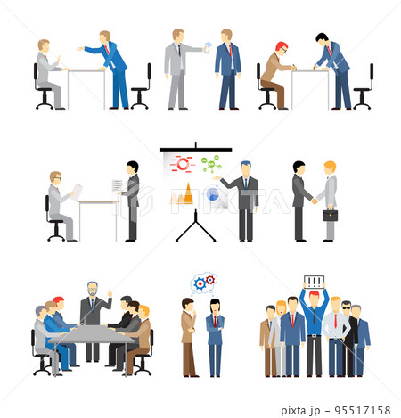 business peoples in different poses business peoples in different poses 95517158
