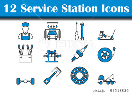 Service Station Icon Set Service Station Icon Set 95518386