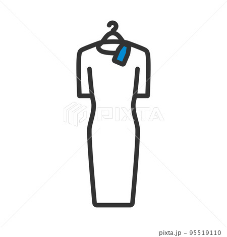 Dress On Hanger With Sale Tag Icon 95519110
