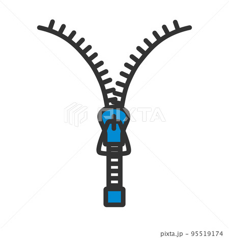 Sewing Zip Line Icon Sewing Zip Line Icon 95519174