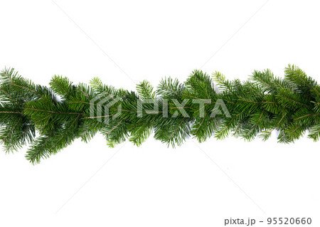 Christmas tree frame isolated on white 95520660