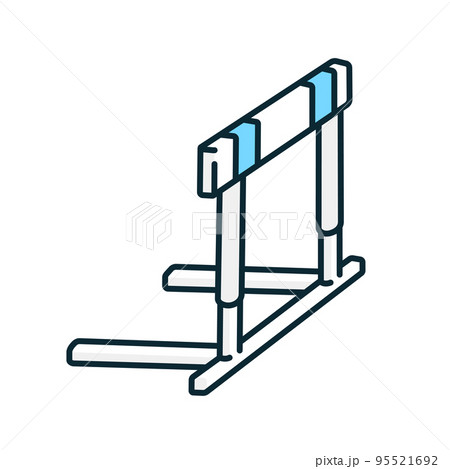 障害物競走のハードル。ベクターイラスト素材。 95521692