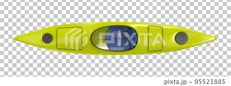 Green plastic kayak, top view Green plastic kayak, top view 95521885